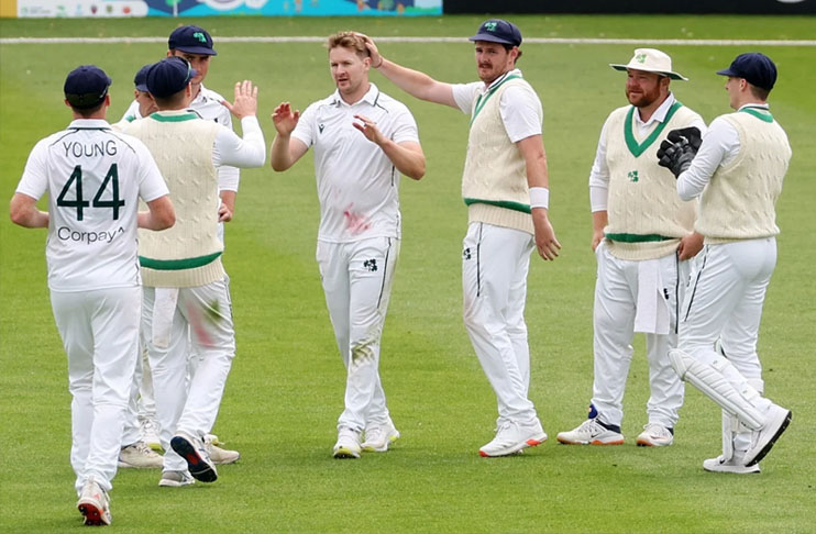 **Barry McCarthy Shines as Ireland Fights Back on Day One of Zimbabwe Test** The cricketing world witnessed a thrilling display of resilience and skill as Ireland fought back strongly on the first day of the Test match against Zimbabwe. At the heart of Ireland's revival was fast bowler Barry McCarthy, whose outstanding performance on a challenging pitch proved instrumental in shifting the momentum of the game. **Early Zimbabwean Dominance** The day began with Zimbabwe winning the toss and opting to bat first, a decision that seemed well-founded as their openers made a solid start. The pitch offered consistent bounce and movement, and the Zimbabwean batsmen capitalized on these conditions to build a strong foundation. By the time the first session concluded, Zimbabwe was cruising at 85 for no loss, with both openers looking set for a big score. However, Ireland's bowlers were determined to make an impact, and it was Barry McCarthy who emerged as the game-changer. The right-arm fast bowler, known for his pace and aggression, was introduced into the attack in the second session. His fresh legs and relentless energy soon started to pay dividends. **McCarthy's Breakthroughs** McCarthy's spell was a masterclass in fast bowling. He extracted pace and bounce from a pitch that had begun to show signs of wear, challenging the Zimbabwean batsmen with every delivery. His perseverance paid off when he claimed the crucial wicket of Zimbabwe's top scorer, who had been batting with confidence. The breakthrough sparked a flurry of wickets, as McCarthy's fiery spell dismantled Zimbabwe's middle order. His first breakthrough came with a delivery that jagged back sharply, catching the batsman off guard and rattling the stumps. McCarthy's enthusiasm and precise line and length unsettled the Zimbabwean batsmen, and soon after, he struck again, removing another key player with a delivery that seamed away late, inducing a catch to the slip cordon. **Ireland's Fightback** McCarthy's spell was pivotal in turning the tide in favor of Ireland. Zimbabwe, which had looked set for a commanding first-day total, was now struggling to build partnerships. The introduction of spin bowling later in the day further complemented McCarthy's efforts, as the Irish bowlers managed to restrict Zimbabwe to a total of 245 runs by the close of play. The Irish fielding was also notable, with several key catches and stops that helped keep the pressure on the Zimbabwean batsmen. The team’s collective effort showcased their determination and commitment to making a strong comeback in the Test series. **Looking Ahead** As Ireland heads into Day Two, they will be buoyed by the performance of Barry McCarthy and the overall resilience shown. The pitch is expected to offer further assistance to the bowlers, and Ireland will be looking to capitalize on this advantage to dismiss the remaining Zimbabwean batsmen quickly. The batting lineup will need to step up and provide a solid response, but with the foundation laid by their bowlers, Ireland is well-positioned to make a strong statement in this Test. The battle between these two teams promises to be a gripping contest, with both sides keen to assert their dominance in the series. **Conclusion** Barry McCarthy’s standout performance on the first day of the Zimbabwe Test has set the stage for an intriguing contest. His ability to swing the game in Ireland’s favor with a spell of incisive fast bowling has demonstrated the impact a single player can have on the outcome of a match. As the series progresses, fans can look forward to more exciting cricket and fierce competition between these two sides. Stay tuned for further updates and in-depth coverage of the Zimbabwe Test series.